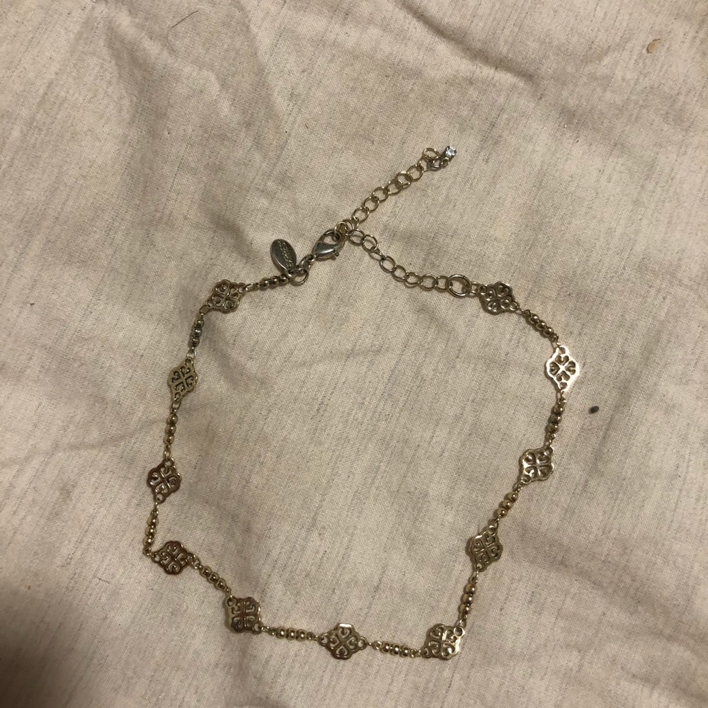 Express gold choker with rhinestone detail